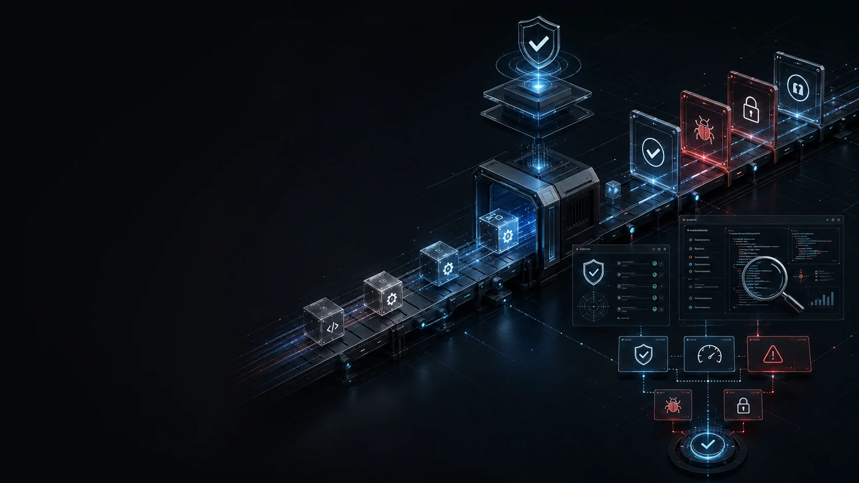 Abstract build artifacts passing through security and quality validation